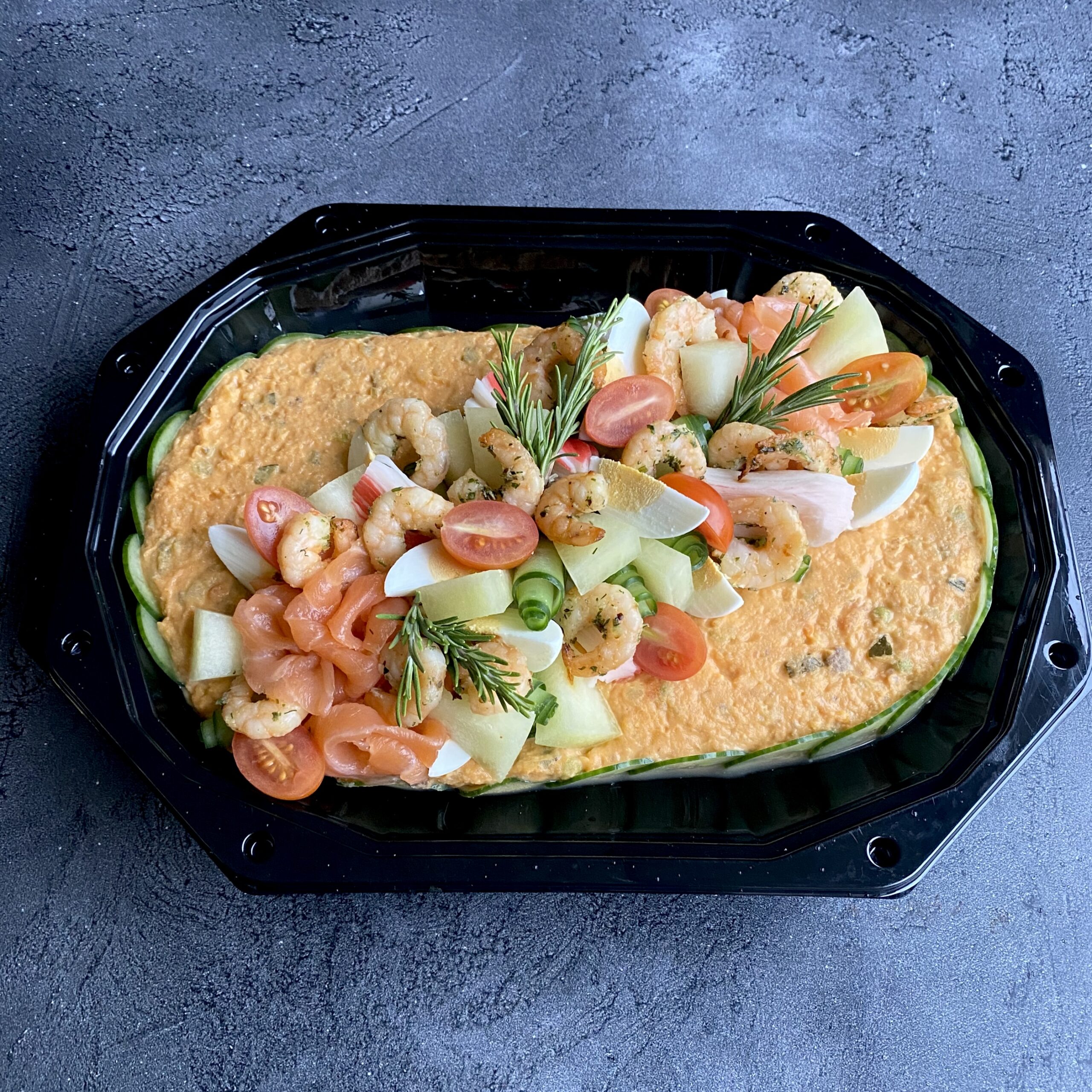 Zalm salade opgemaakt